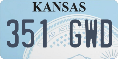 KS license plate 351GWD