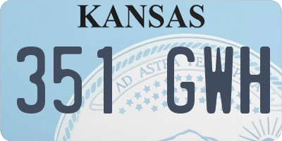 KS license plate 351GWH