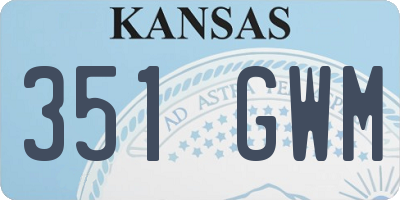 KS license plate 351GWM