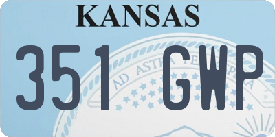 KS license plate 351GWP