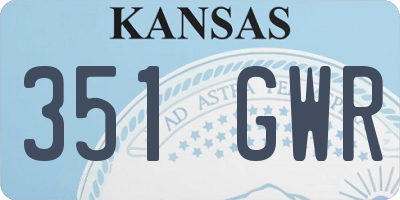 KS license plate 351GWR