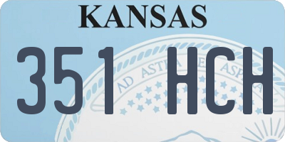 KS license plate 351HCH