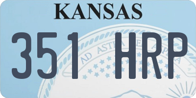 KS license plate 351HRP