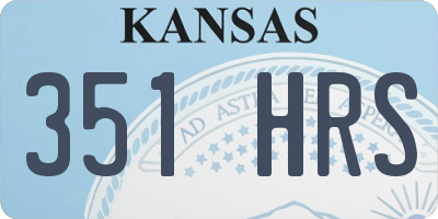 KS license plate 351HRS