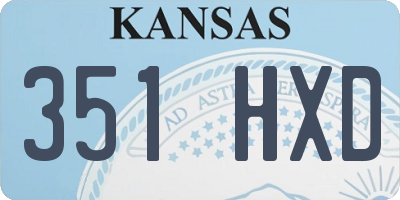 KS license plate 351HXD