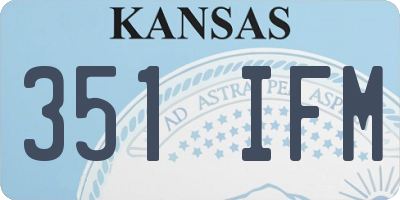 KS license plate 351IFM