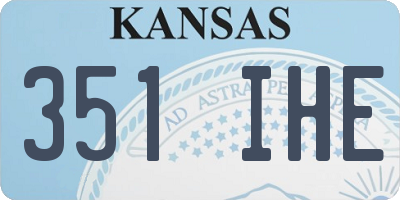 KS license plate 351IHE