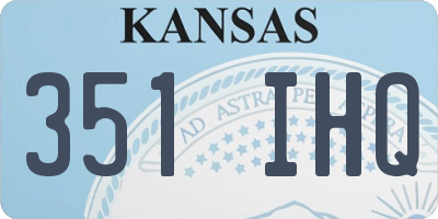 KS license plate 351IHQ