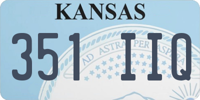 KS license plate 351IIQ