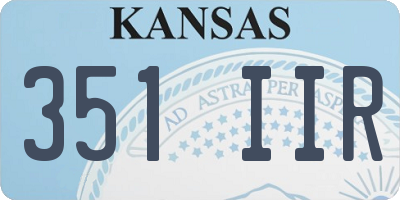 KS license plate 351IIR