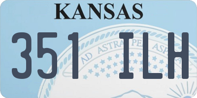 KS license plate 351ILH