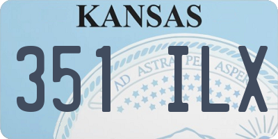 KS license plate 351ILX
