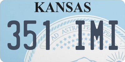 KS license plate 351IMI
