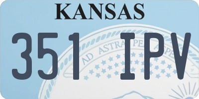 KS license plate 351IPV