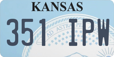 KS license plate 351IPW