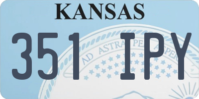 KS license plate 351IPY