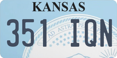 KS license plate 351IQN