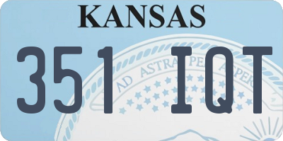 KS license plate 351IQT