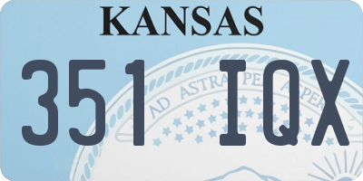 KS license plate 351IQX