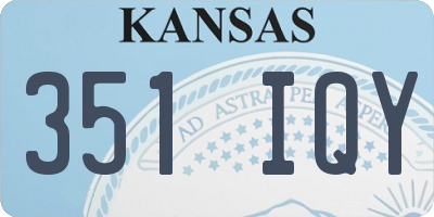 KS license plate 351IQY