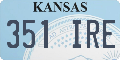 KS license plate 351IRE