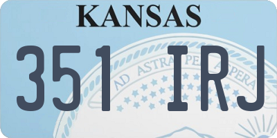 KS license plate 351IRJ