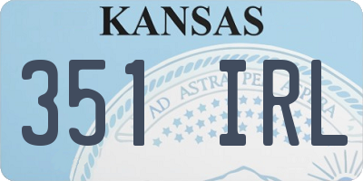 KS license plate 351IRL