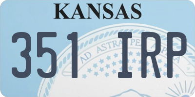 KS license plate 351IRP