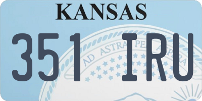 KS license plate 351IRU