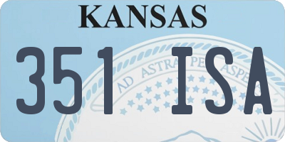 KS license plate 351ISA