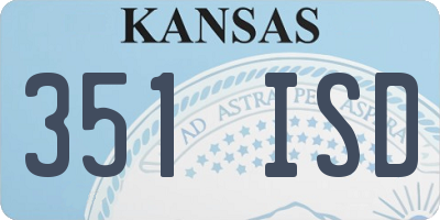 KS license plate 351ISD