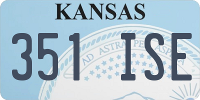 KS license plate 351ISE