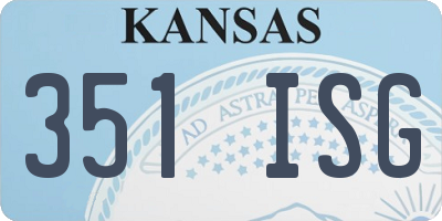KS license plate 351ISG