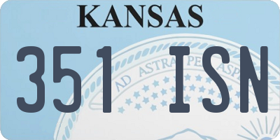 KS license plate 351ISN