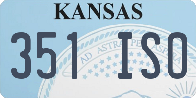 KS license plate 351ISO