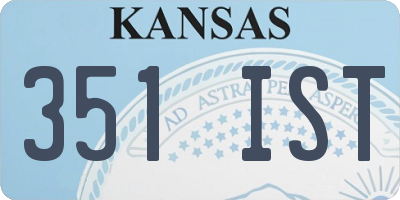 KS license plate 351IST