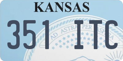 KS license plate 351ITC