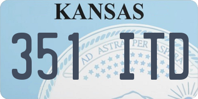 KS license plate 351ITD