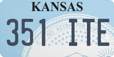 KS license plate 351ITE