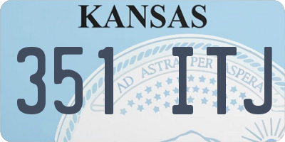 KS license plate 351ITJ
