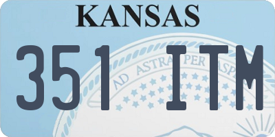 KS license plate 351ITM