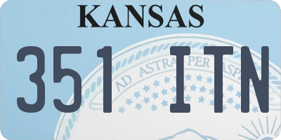 KS license plate 351ITN