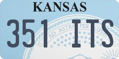 KS license plate 351ITS
