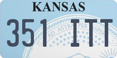 KS license plate 351ITT