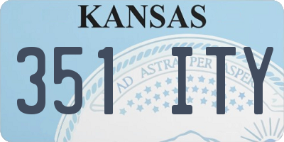 KS license plate 351ITY