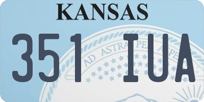 KS license plate 351IUA