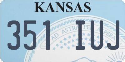 KS license plate 351IUJ