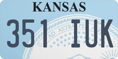 KS license plate 351IUK