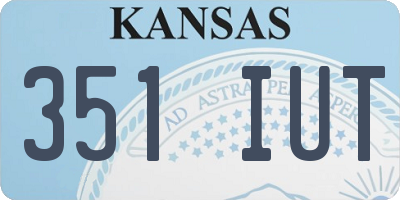 KS license plate 351IUT