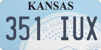 KS license plate 351IUX